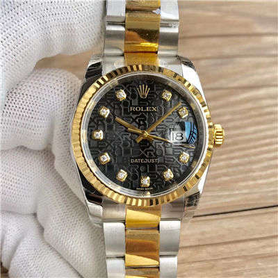 【DJ Perfect 超 Replica Watches 】 Rolex 36  Datejust 系列116233、116203、116233黑盘镶钻蚝式 watchband   wrist watches 