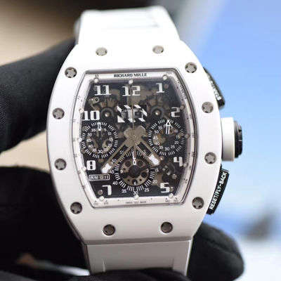 【KV Perfect  High quality  Replica Watches 】理查德米尔RICHARD MILLE男士系列RM011 白 Composite 多功能 wrist watches 
