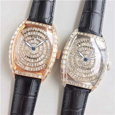 【DM Perfect  High quality  Replica Watches 】原版 Replica  FM Franck Muller GRAND COMPLICATIONS系列8889 奢华版全方钻新款上市